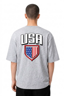 T-shirt Usa Blason White
