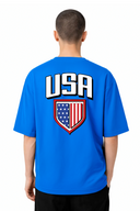 T-shirt Usa Blason White