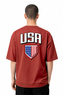 T-shirt Usa Blason White
