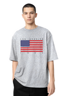 T-shirt Usa Flag White