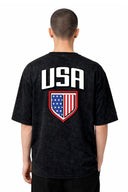 T-shirt Usa Blason White