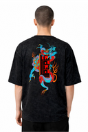 T-shirt Dragon Black Vintage