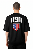 T-shirt Usa Blason White