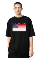 T-shirt Usa Flag White