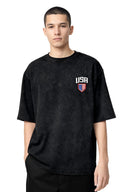 T-shirt Usa Blason Black