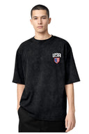 T-shirt Usa Blason White