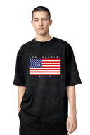 T-shirt Usa Flag Black