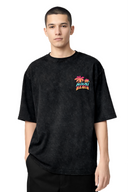T-shirt Miami Beach Black Vintage