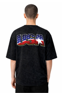 T-shirt Usa Nation Bleu
