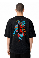 T-shirt Dragon Black Vintage